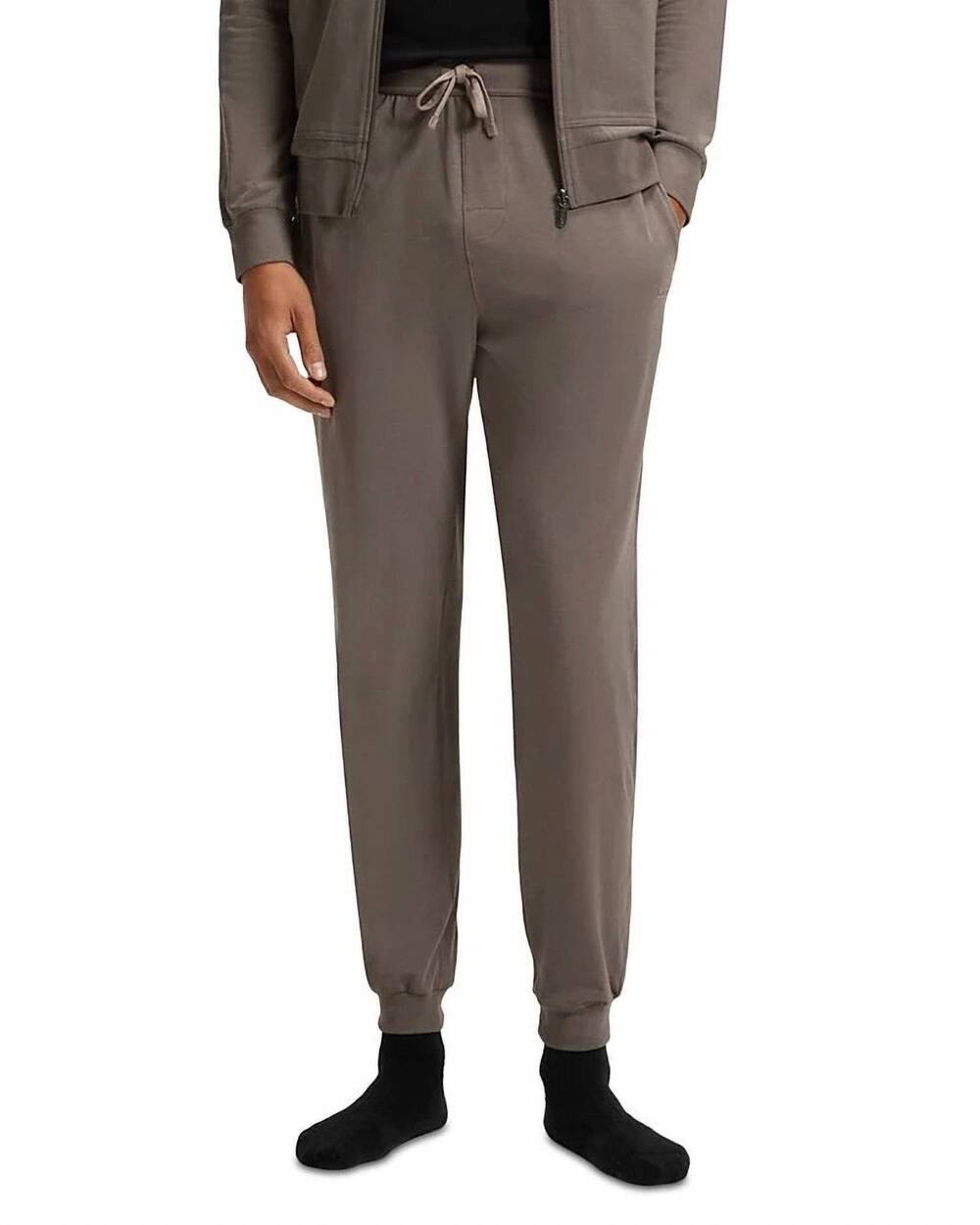 NEW HUGO BOSS mix and match pull-on jogger pants in medium brown